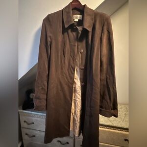 Vera Crutina SILK Trench Coat size Medium